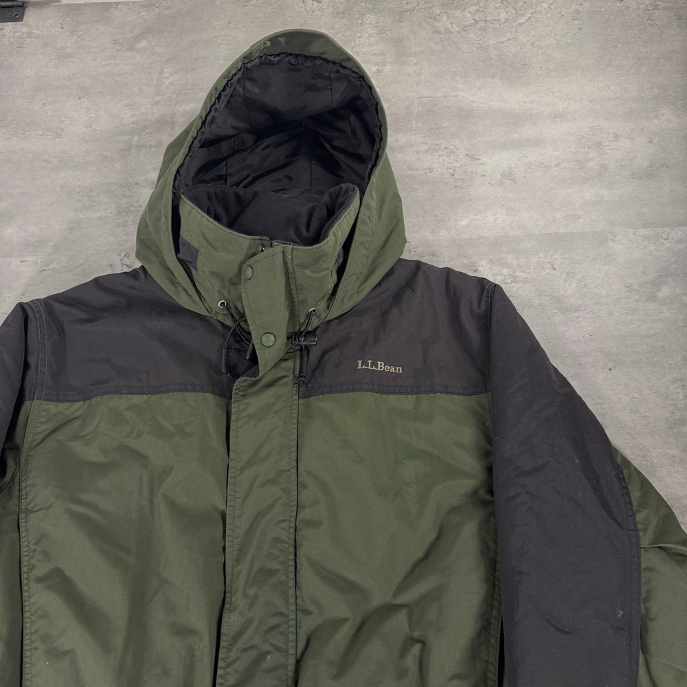 Vintage LL Bean Parka Jacket Mens‎ Medium Green Black Gorpcore Winter Steep Tech